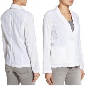 Eileen Fisher White Linen Blazer Jacket 3X